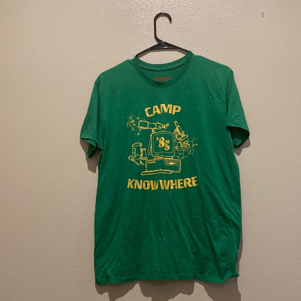 stranger things season 2 dustin camp know where shirt, size L